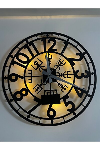 GünceDekor Oturma Odası Ledli Modern Sessiz Mekanizmalı Duvar Saati