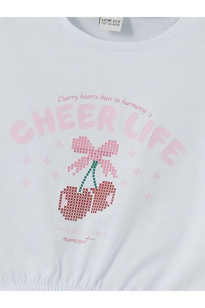 LC Waikiki New Season Crew Neck Girl's Crop T-Shirt - S5Jd04Z4