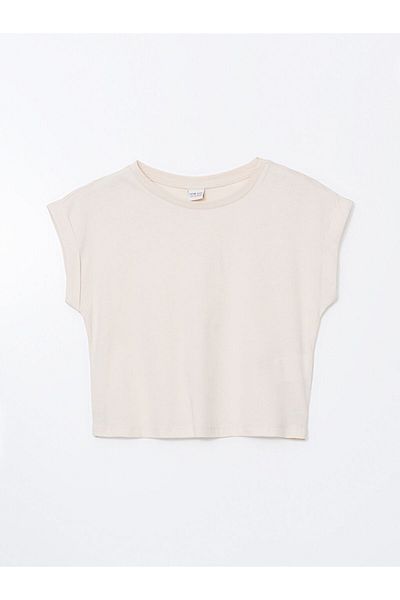 LC Waikiki New Season Crew Neck Girl's T-Shirt - S5Ev99Z4