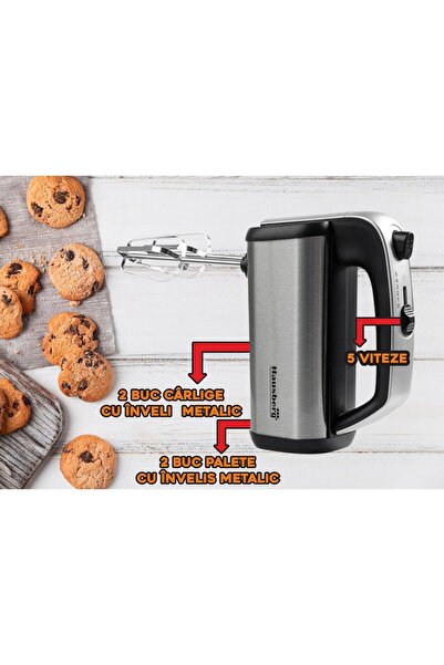 Hausberg Ruční mixér HAUSBERG HB-4201NG, 5 rychlostí, měděný motor, 250 W–400...