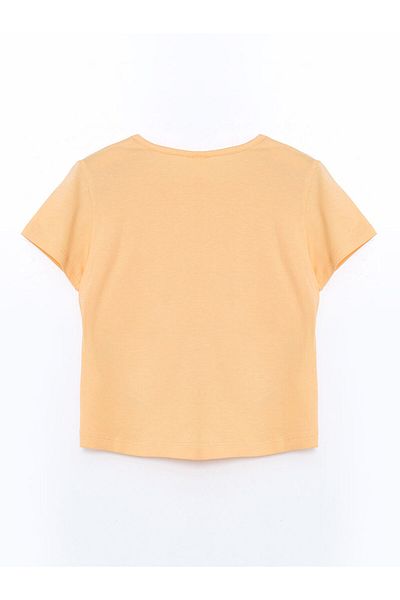LC Waikiki New Season Crew Neck Basic Short Sleeve Girls T-Shirt - S5Hd08Z1