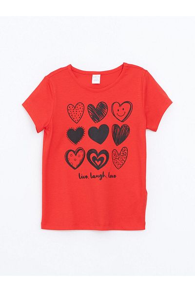 LC Waikiki New Season Crew Neck Short Sleeve Girls T-Shirt - S5Hv29Z1