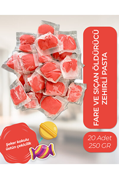 igdeX Şeker Aromalı Sıçan Fare Zehiri Pasta 20 Adet 250gr Yüksek Çekicilik