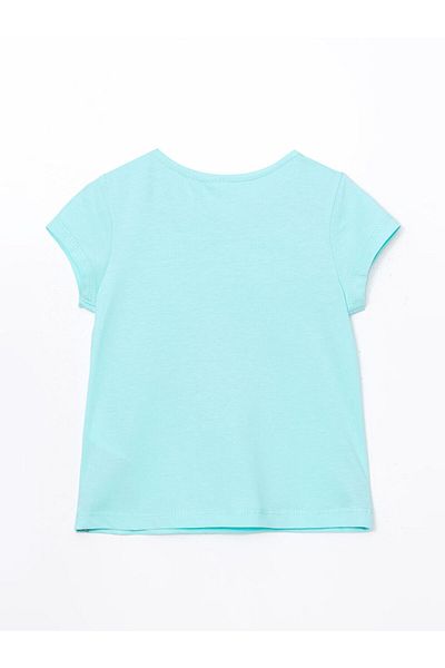 LC Waikiki LCW T-Shirt mit Rundhalsausschnitt und kurzen Ärmeln für Mädchen