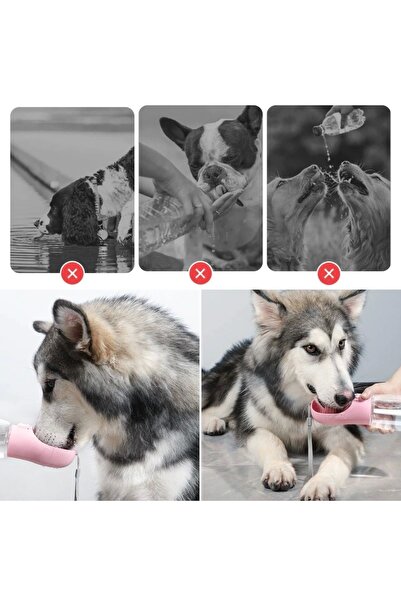 shopwave Portable Pet Waterer Travel Container with Food Tank Lockable Water Leakproof 380ml (5047)