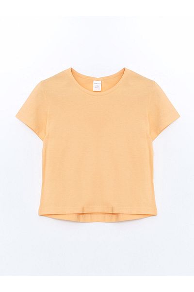 LC Waikiki New Season Crew Neck Basic Short Sleeve Girls T-Shirt - S5Hd08Z1