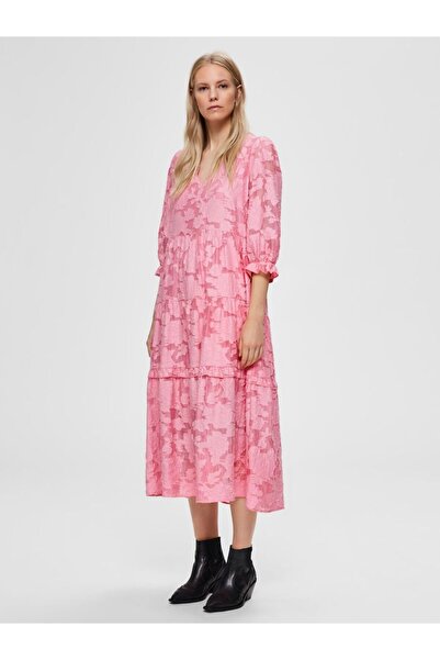 Selected Femme Midikleid Tunnelzug