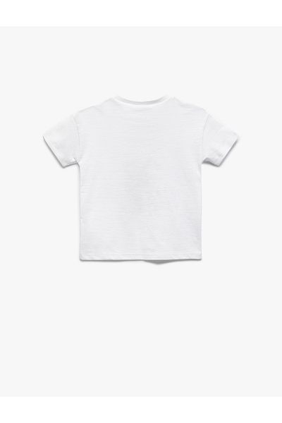 Koton Crew Neck Short Sleeve Cotton April 23 and Ataturk Printed T-Shirt