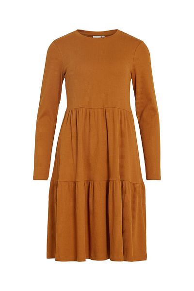 VILA Kleid in Knielänge Langarm