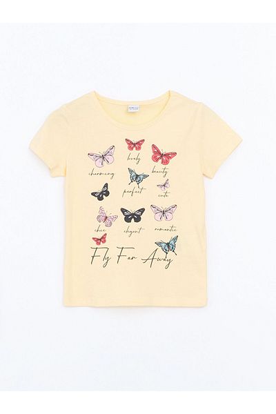 LC Waikiki New Season Crew Neck Girl's T-Shirt - S5Ev83Z4