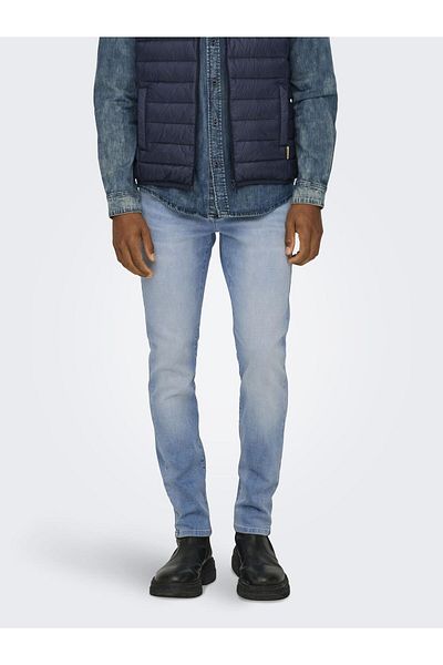 Only & Sons Slim Fit Jeans ONSWEFT Mittlere Taille Normal geschnitten Jeans