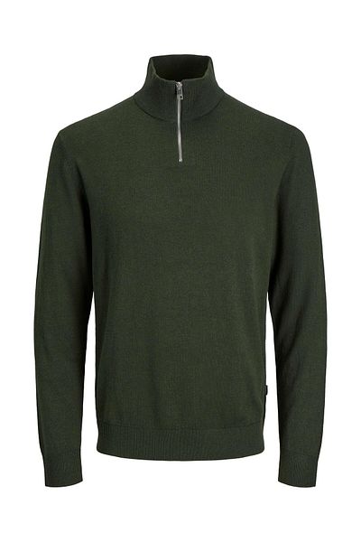 Jack & Jones Strickjacke mit Viertelreißverschluss Einfarbig Strickjacke mit Viertelreißverschluss