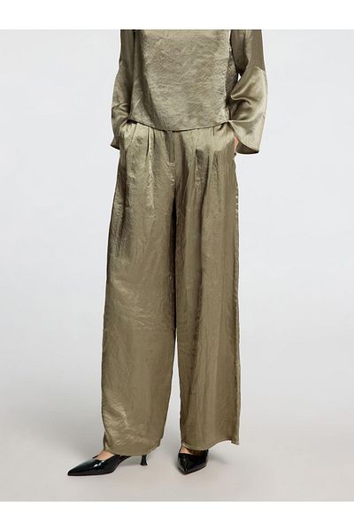 Selected Femme Satinhose Extra Wide Fit