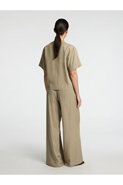 Selected Femme Hose mit weitem Bein Mid Waist