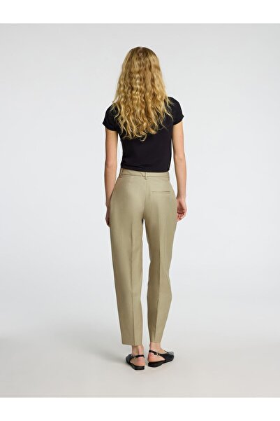 Selected Femme Barrel Fit Hosen Mid Waist