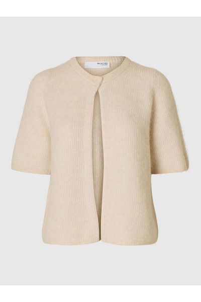 Selected Femme Strickjacke Wollgemisch Kurzarm