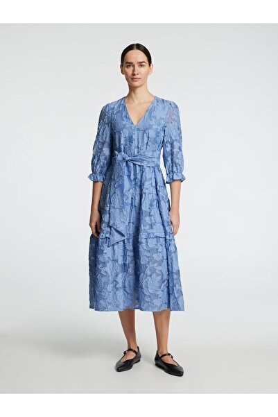 Selected Femme Midikleid Tunnelzug