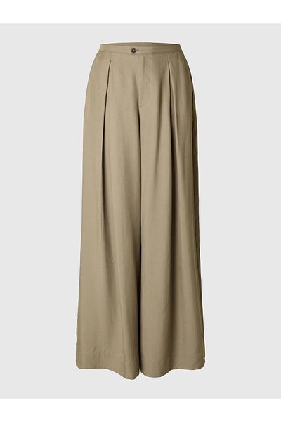 Selected Femme Hose mit weitem Bein Mid Waist