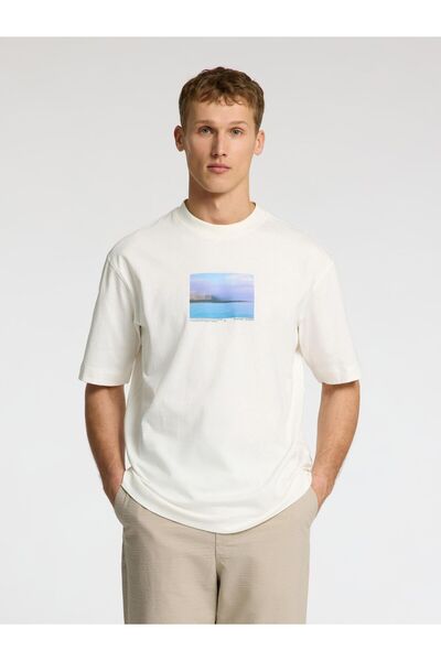 Selected Homme T-Shirt mit Rundhalsausschnitt Print