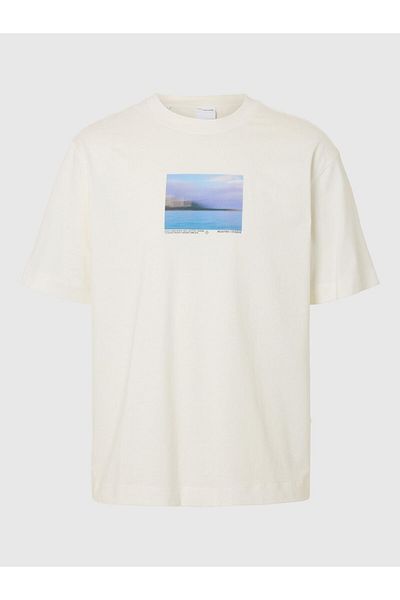 Selected Homme T-Shirt mit Rundhalsausschnitt Print