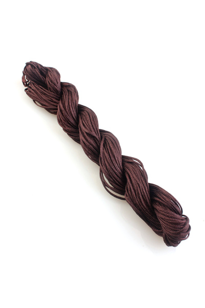 Choice حبل عقدة صيني بني غامق 23 لونًا 1 مم من النايلون خيط مكرميه شامبالا خيط خرز