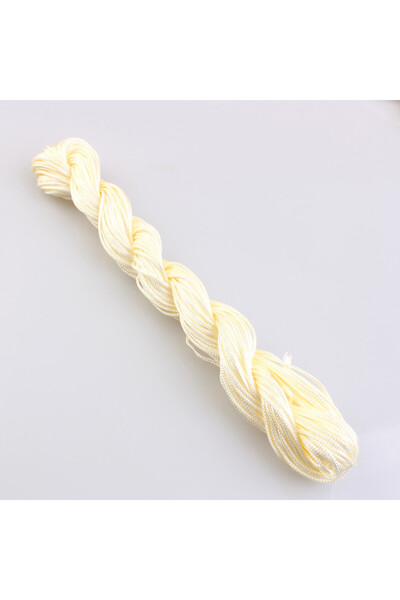 Choice حبل عقدة صيني من النايلون، 23 لونًا، مقاس 1 مم، لون بيج، خيط مكرمية شامبالا، خيط خرز للصدرية