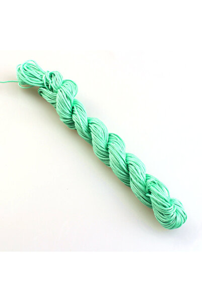 Choice حبل عقدة صيني من النايلون، 23 لونًا، لون أخضر نعناعي، 1 مم، خيط مكرميه شامبالا، خيط خرز