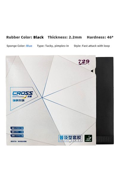 Choice Black 46 Friendship 729 Cross Series Table Tennis Rubber Tacky Pimples-in Ping Pong Training Rubber