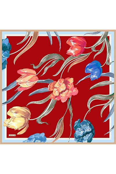 Armine Silk Scarf - 8665D-49 - Tivil