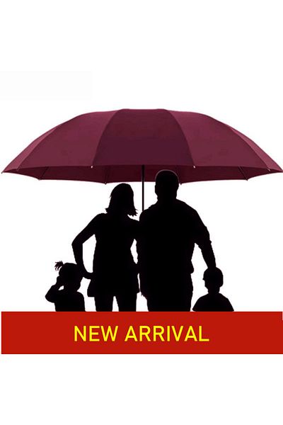 Choice red Super Large Folding Umbrella Rain Women Windproof Sunny And Rainy Paraguas Male Double Whole Fam