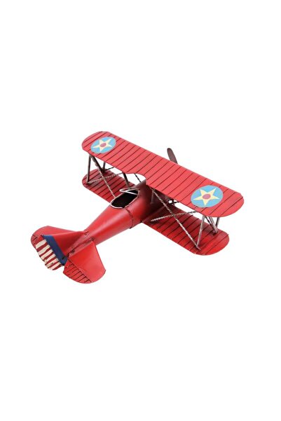 Genel Markalar Dekoratif Metal Uçak Çift Kanatlı Biblo Dekoratif Hediyelik