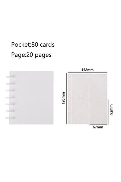 Choice ألبوم صور كيبوب أبيض - ٢٠ صفحة - جديد - متعدد الجيوب - مجلد ذو أوراق س...