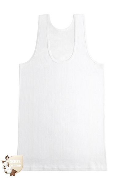 MOJADON Tricou alb din bumbac pieptănat din 5 piese pentru bărbați