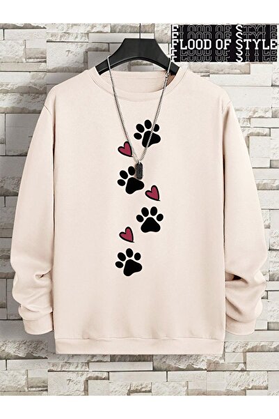 Flood Of Style Hip Hop Harajuku Stil vintage Imprimare cu labe de câine drago...