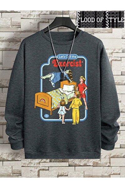 Flood Of Style Hip Hop Harajuku Stil vintage Să-l apelăm pe exorcistul Gri