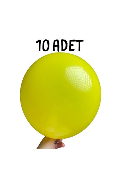 Balon marketi Balloonist Sister 12 Inch Yellow Latex Balloon - Pack of 10 (Indoor & Outdoor Compatible) April 23 Balloon Opening