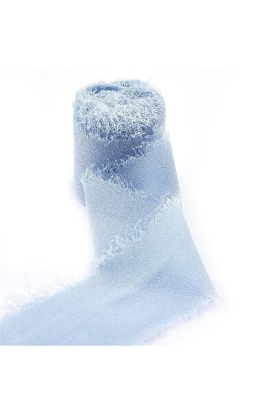 Choice شريط شيفون ساتان حريري مصنوع يدويًا بطول 5 أمتار وحواف متهدلة لتغليف د...