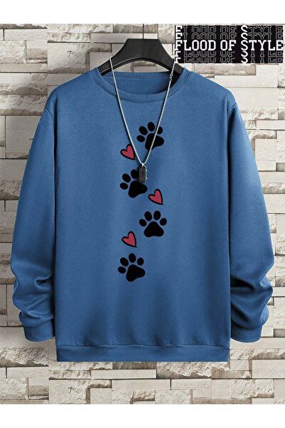 Flood Of Style Хип-хоп Хараджуку винтидж стил кучешки отпечатък любов забавен...