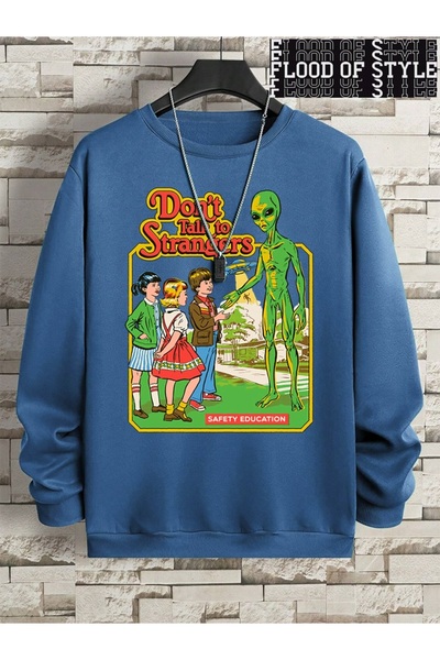 Flood Of Style Χιπ χοπ Χαρατζούκου σε στυλ Vintage Αστεία συνομιλία με ξένους Μπλε