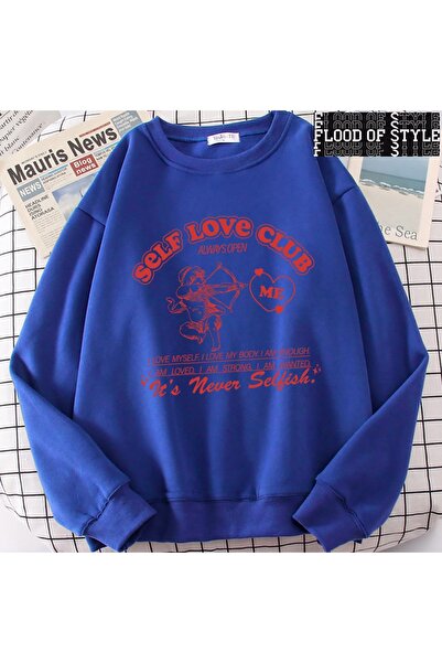 Flood Of Style Χιπ χοπ Χαρατζούκου σε στυλ Vintage Διασκεδαστικό καρτούν Έρως Μπλε