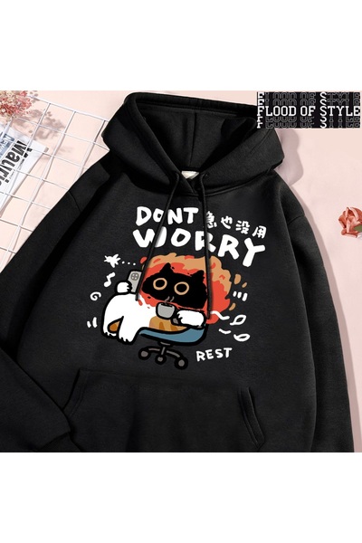 Flood Of Style Хип-хоп Хараджуку винтидж стил Не се тревожи, забавлявай се Ко...