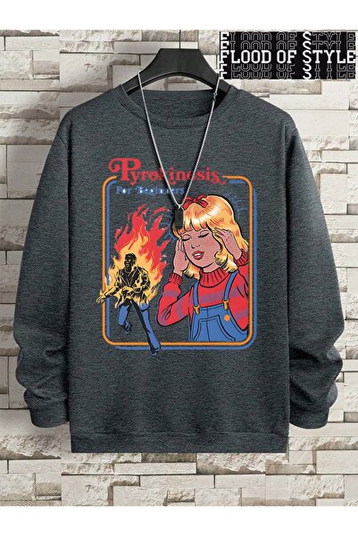 Flood Of Style Hip Hop Harajuku Vintage Στυλ για αρχάριους Pyrokinesis Γκρι