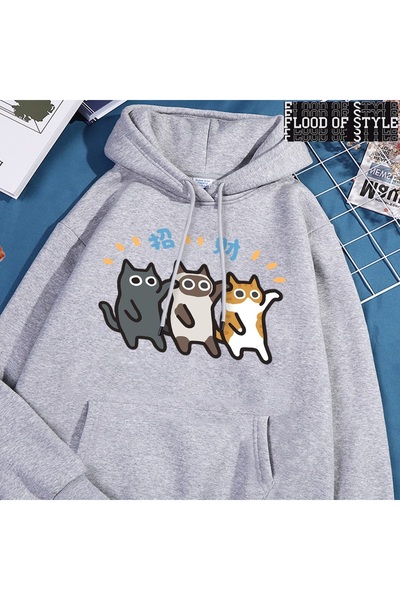 Flood Of Style Χιπ χοπ Χαρατζούκου σε στυλ Vintage Χορός Caicai γάτα Γκρι