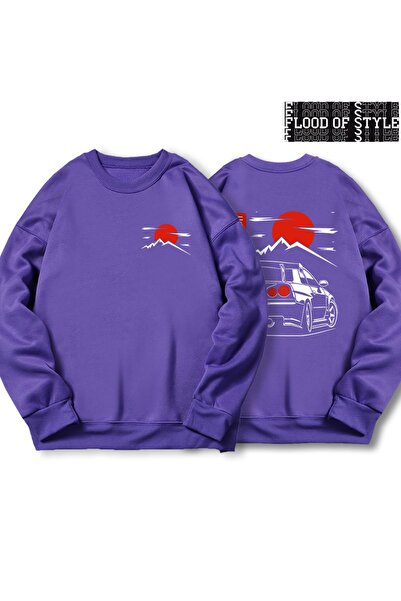 Flood Of Style Hip Hop Harajuku Stil Vintage Cultură auto Gtr Violet