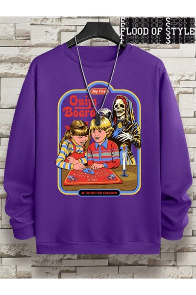 Flood Of Style Hip Hop Harajuku Stil vintage Primul meu imprimeu cu tablă Ouija Violet