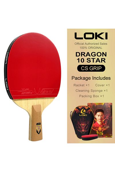 Choice CS short grip LOKI DRAGON 10 STAR Table Tennis Racket Professional 5 Wood 2 ALC Ping Pong Paddle Bat