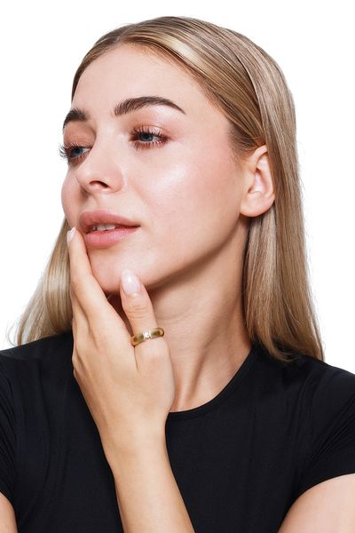 Heideman Fingerring Intensio Gewölbt Goldfarben Elegant