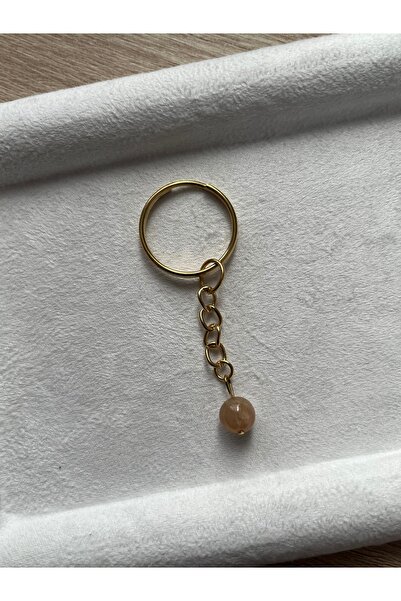 Pel Design Breloc de aur cu piatră solară de 8 mm