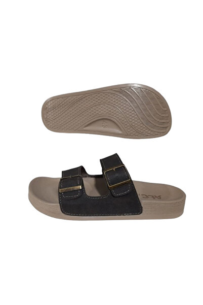 ALC Чоловічі чорно-кремові ультралегкі повсякденні стильні капці з двома пряжками