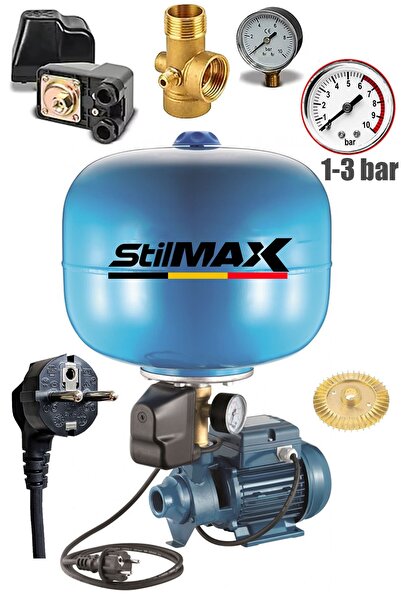 stilmax Bakır Sargılı 0.50HP SUS304 Paslanmaz Tank + 2 Kat 2 Daire Paket Hidr...